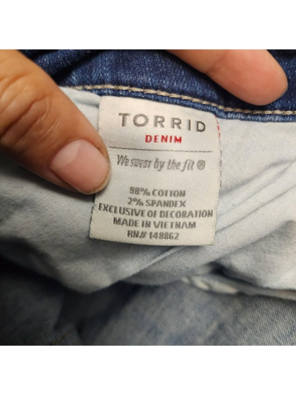 Torrid Jeans Womens 28 Plus Blue Stretch Denim Distressed Skinny - Picture 12 of 14